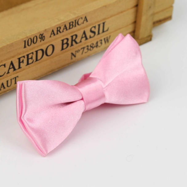 Boys Light Pink Satin Bow Tie with Adjustable Strap 0-14 Years